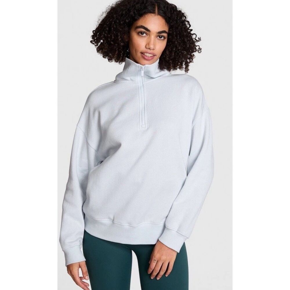 PINK by Victoria’s Secret Pullover Sweatshirt Size 2XL XXL Powder Baby Blue NWT - Picture 2 of 7